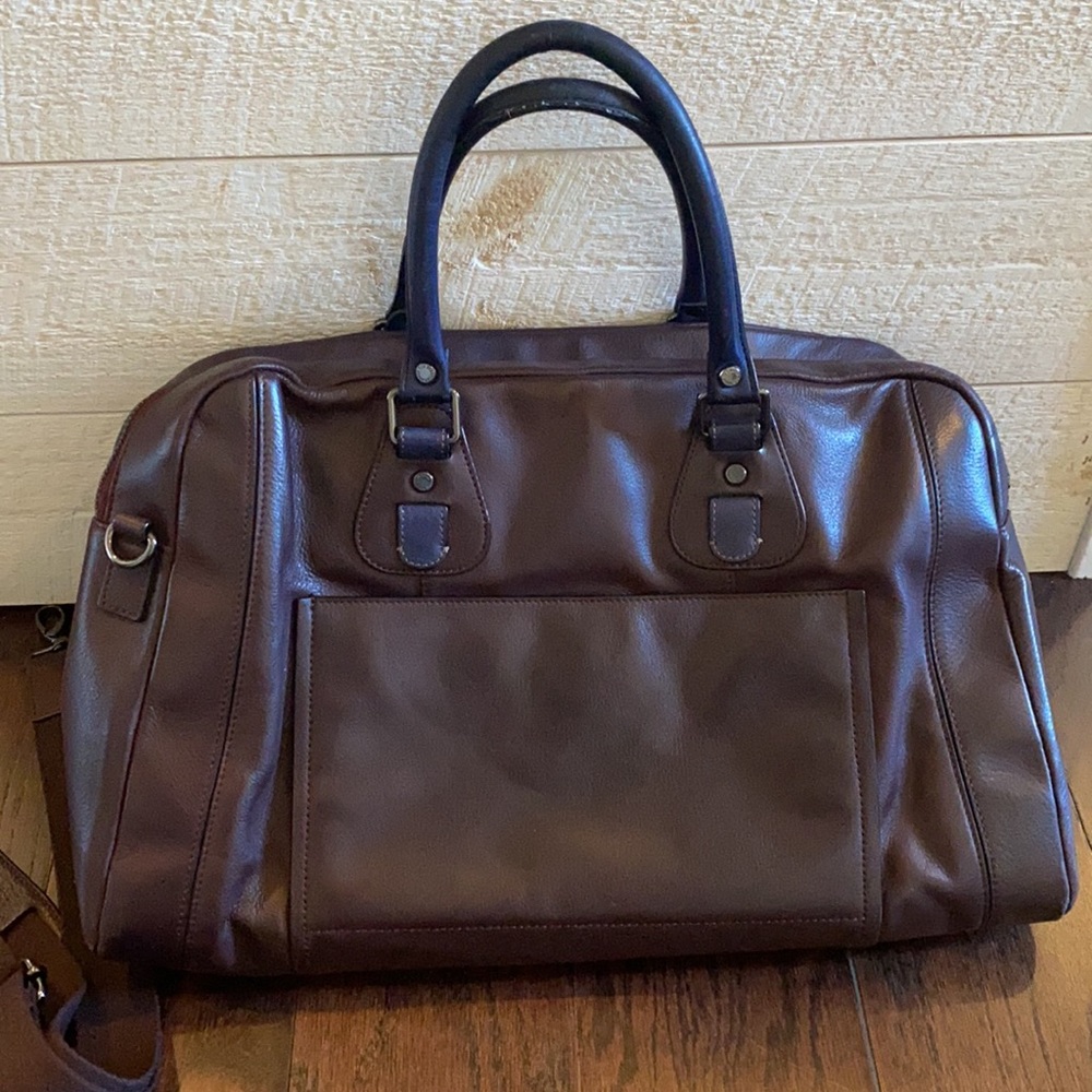 TED BAKER Men’s Oxblood Work Bag Shoulder Strap - Picture 4 of 7
